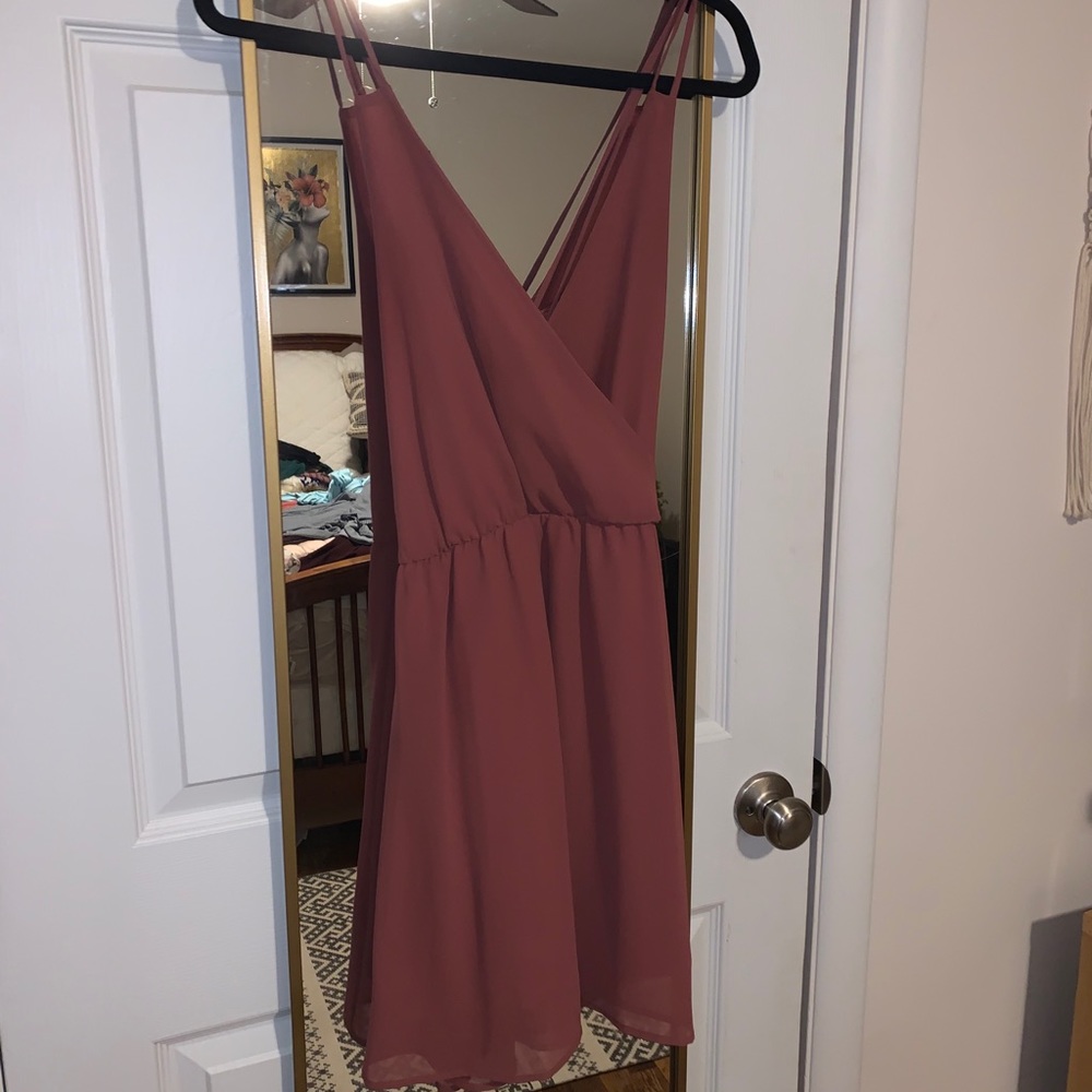 Red Clay Color Party Dress
